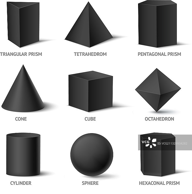 纯色几何形状合集图片素材
