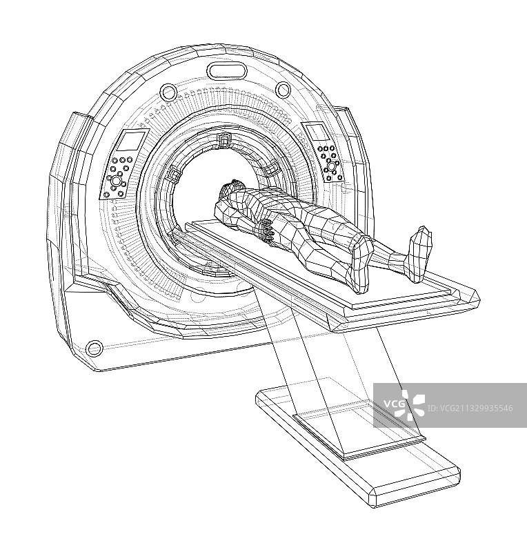 核磁共振扫描患者图片素材
