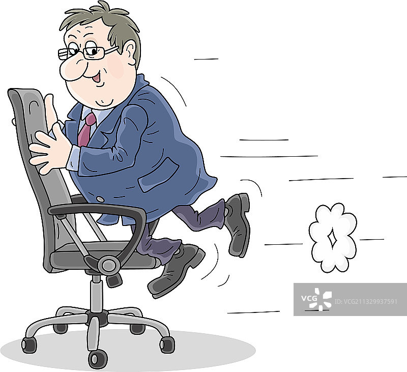 坐在椅子上的有趣商人图片素材