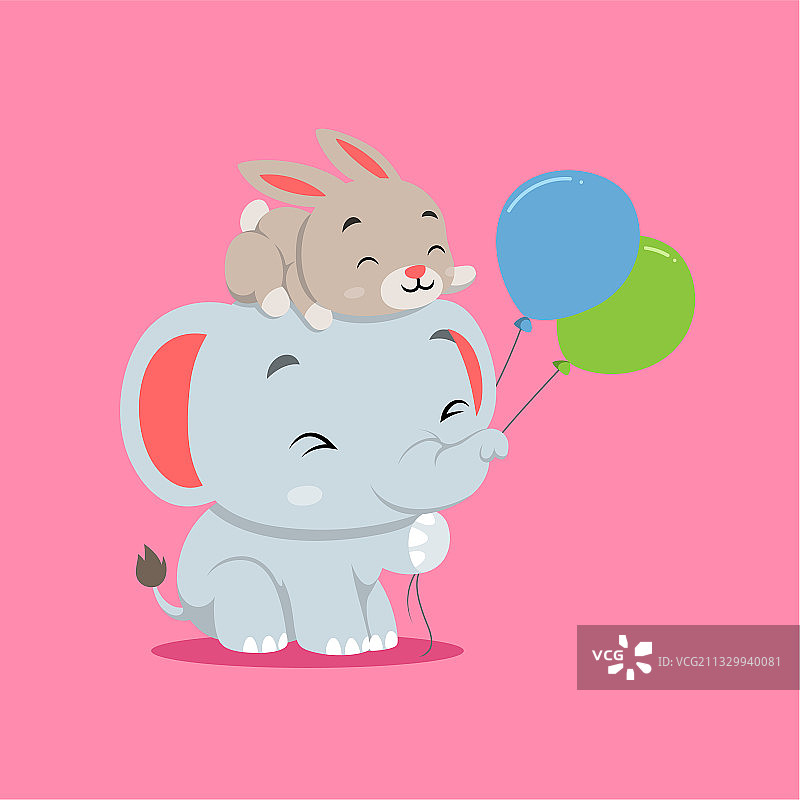 可爱大象玩耍图片素材