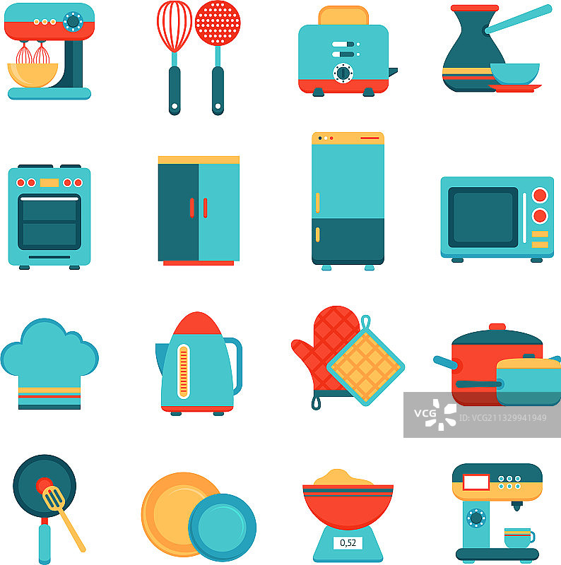 厨房电器图标合集图片素材