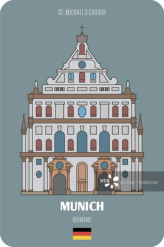 德国慕尼黑圣弥额尔教堂图片素材