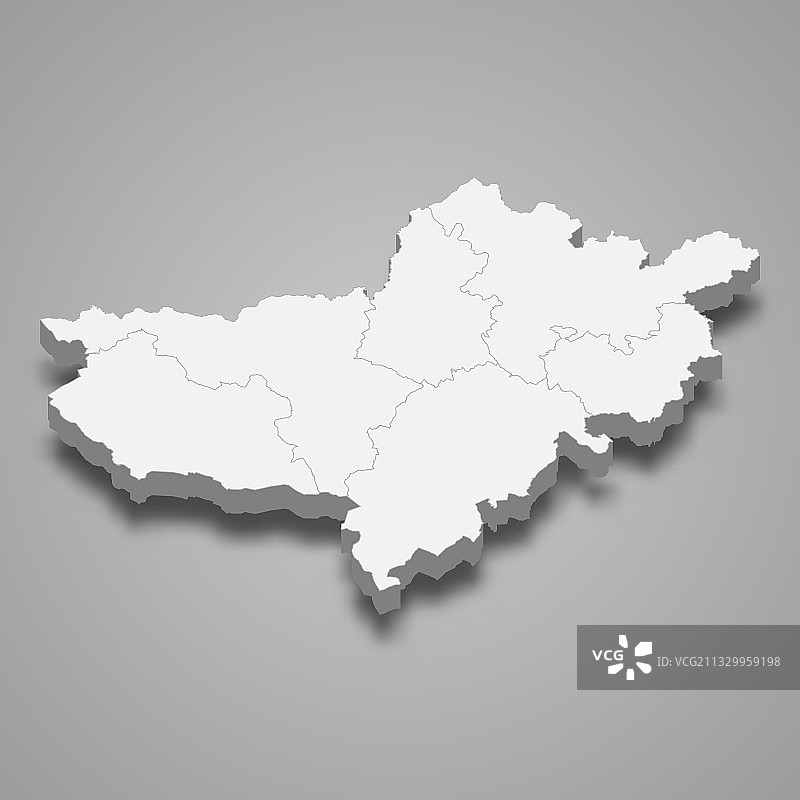 2.5D等距视角地图：匈牙利诺格拉德州图片素材