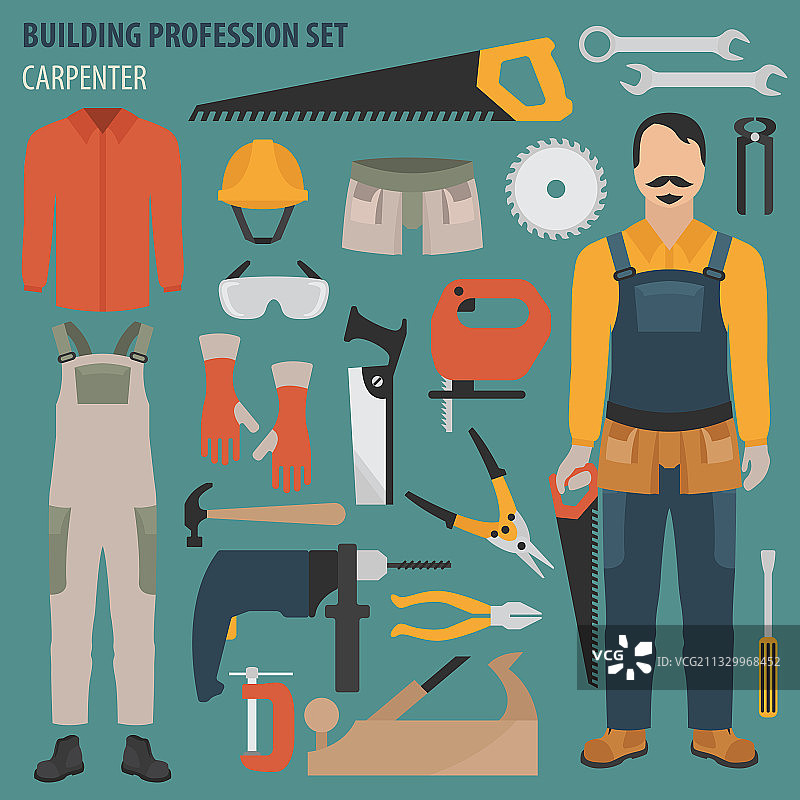 职业与行业：木匠工具图片素材