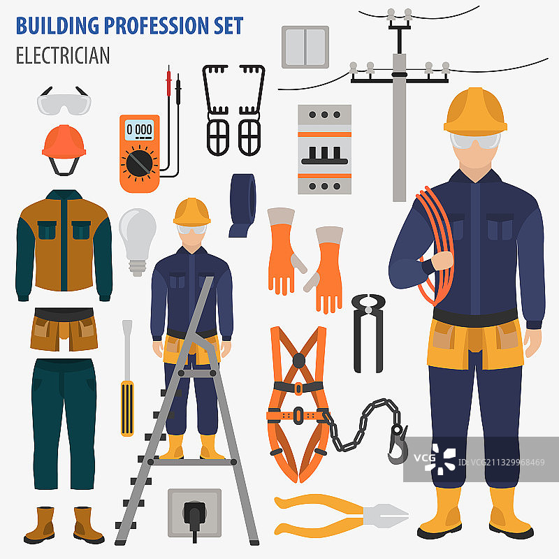 职业和行业系列：电工工具图片素材