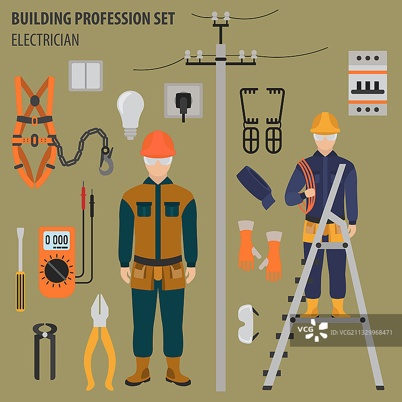 职业和行业系列：电工工具图片素材