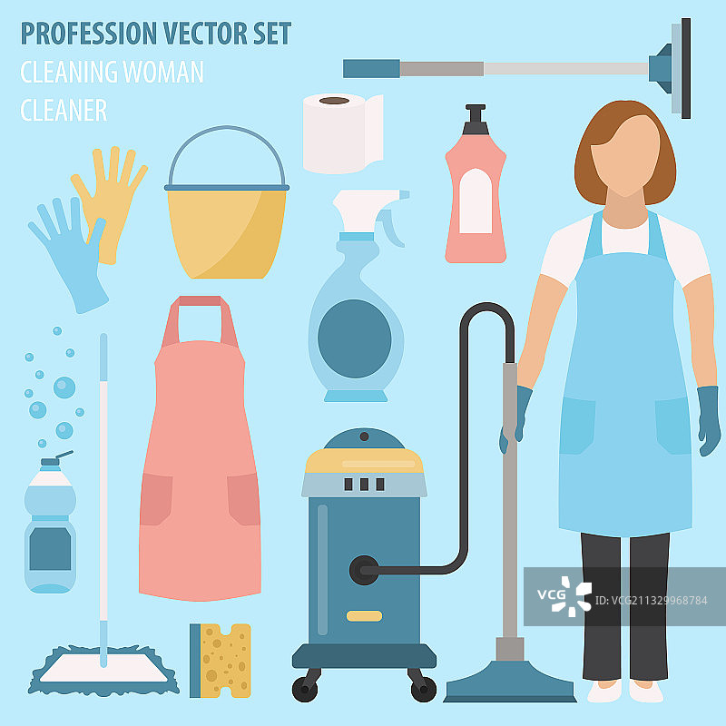 职业与行业系列：清洁女工图片素材