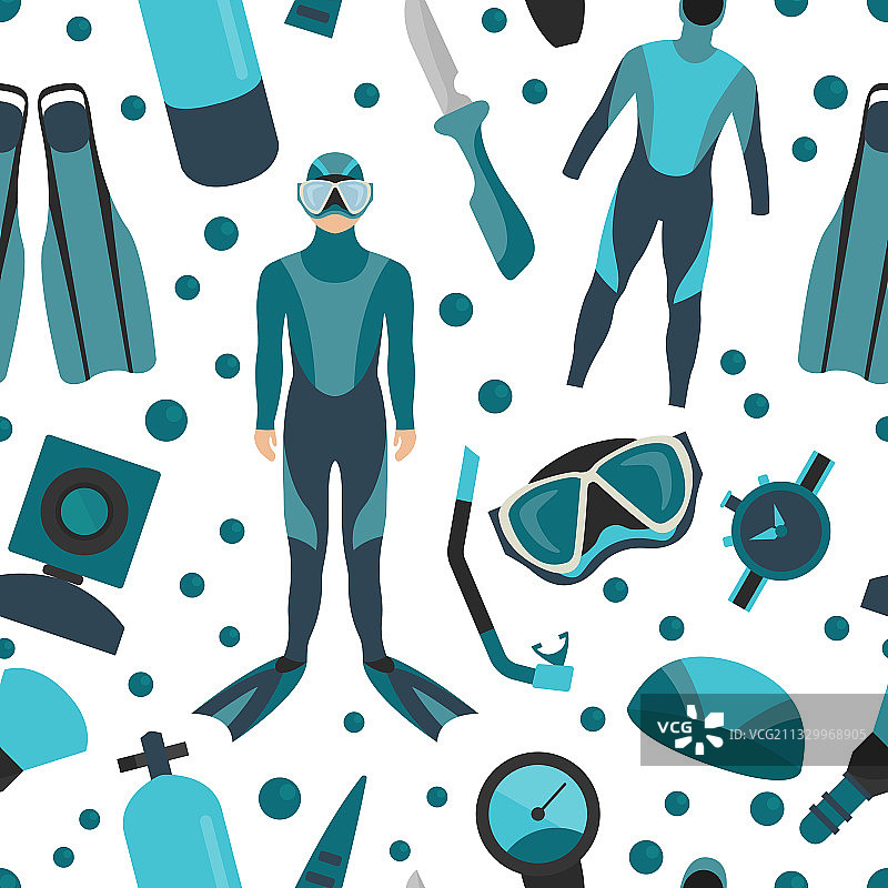 潜水设备和水肺运动器材图片素材