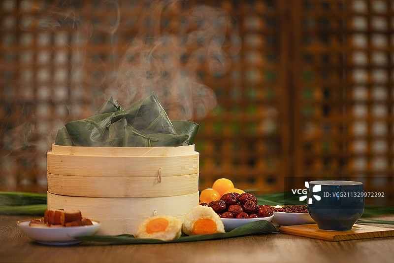 蒸汽,热的,粽子,传统节日图片素材
