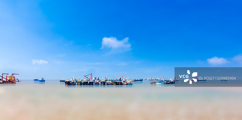 黄海港口自然风光图片素材