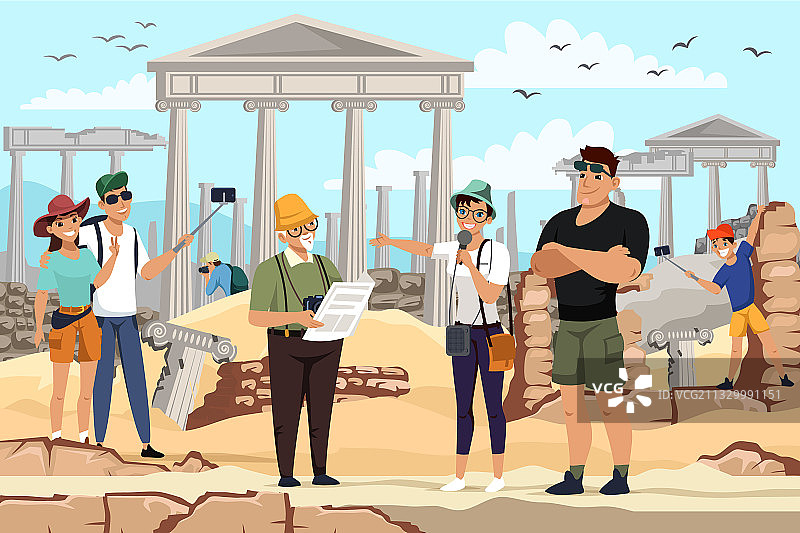 希腊旅行人物图片素材