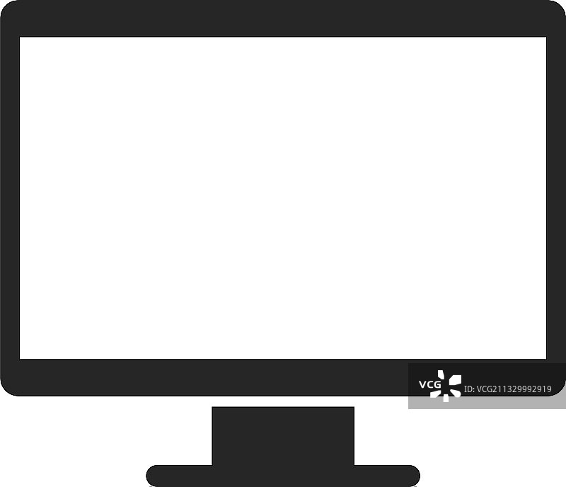 显示器电视或电脑与空屏幕粗体图片素材