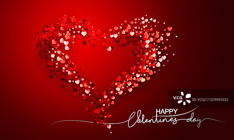 情人节红色装饰贺卡背景图片素材