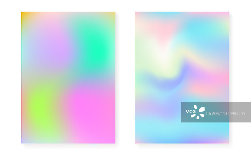 带全息渐变的全息封面集图片素材