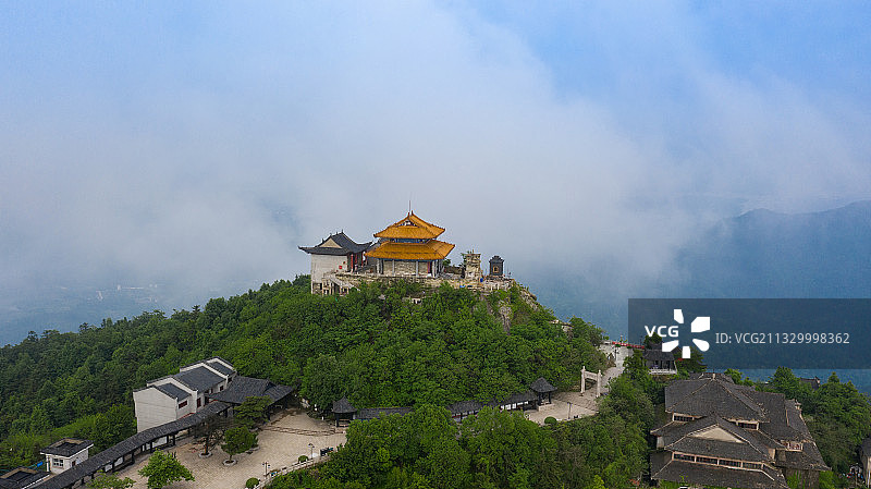 武汉黄陂木兰山古建筑图片素材