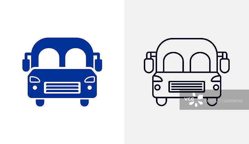 校车图标Logo模板，教育图标图片素材