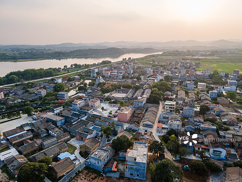 中国广东省惠州市横沥镇墨园村乡村振兴风光图片素材