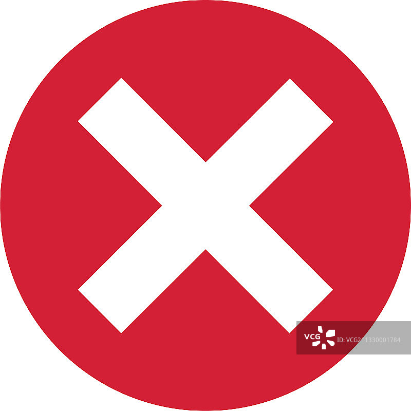 白色背景上的X形十字图标图片素材