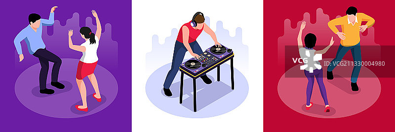 DJ舞蹈设计概念图片素材