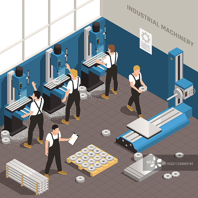 金属加工制造等距组合图片素材