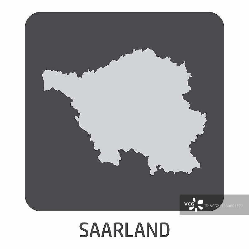 萨尔兰地图图标图片素材