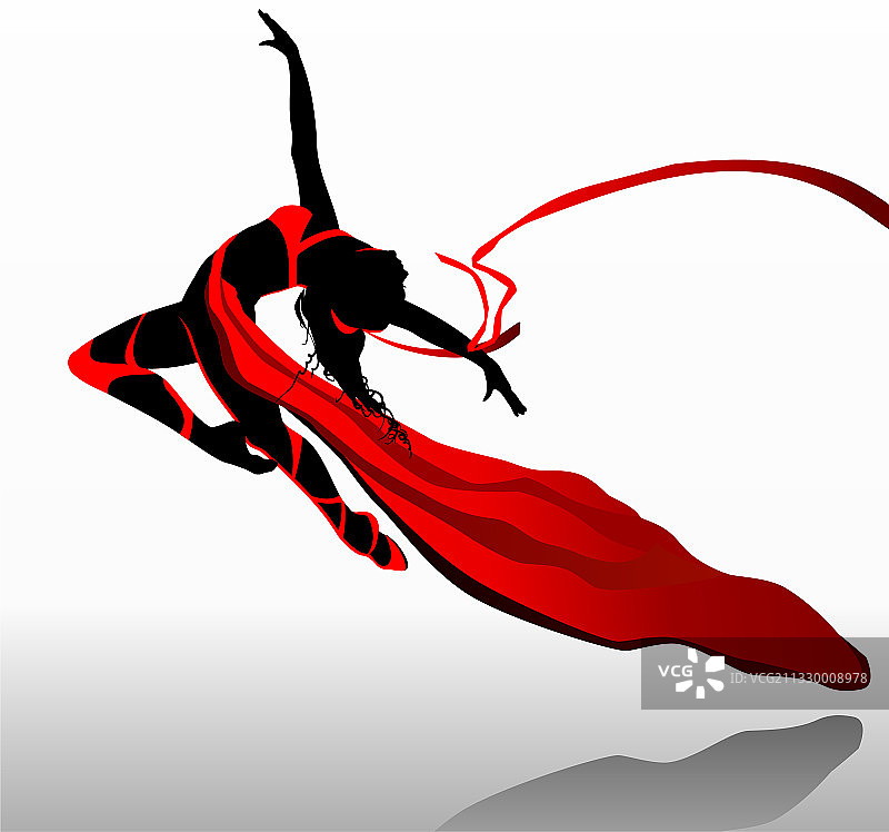 丝带舞者图片素材