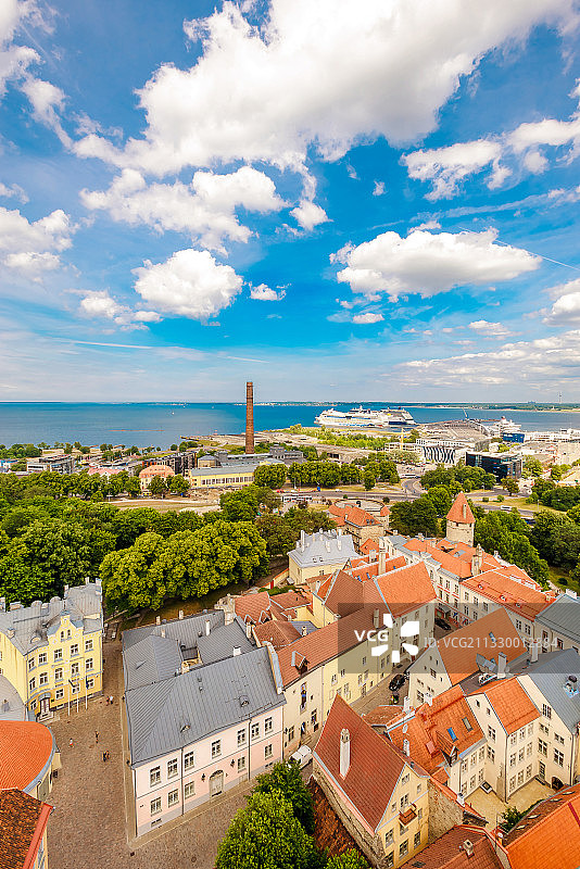 爱沙尼亚塔林港口城市风光图片素材