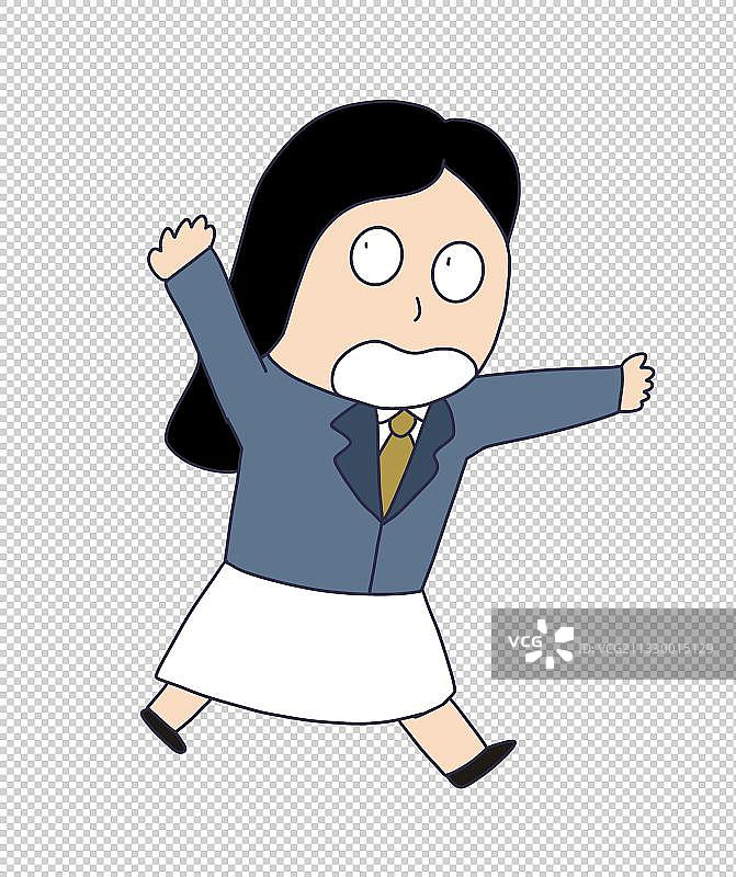 元素：逃跑的女性图片素材