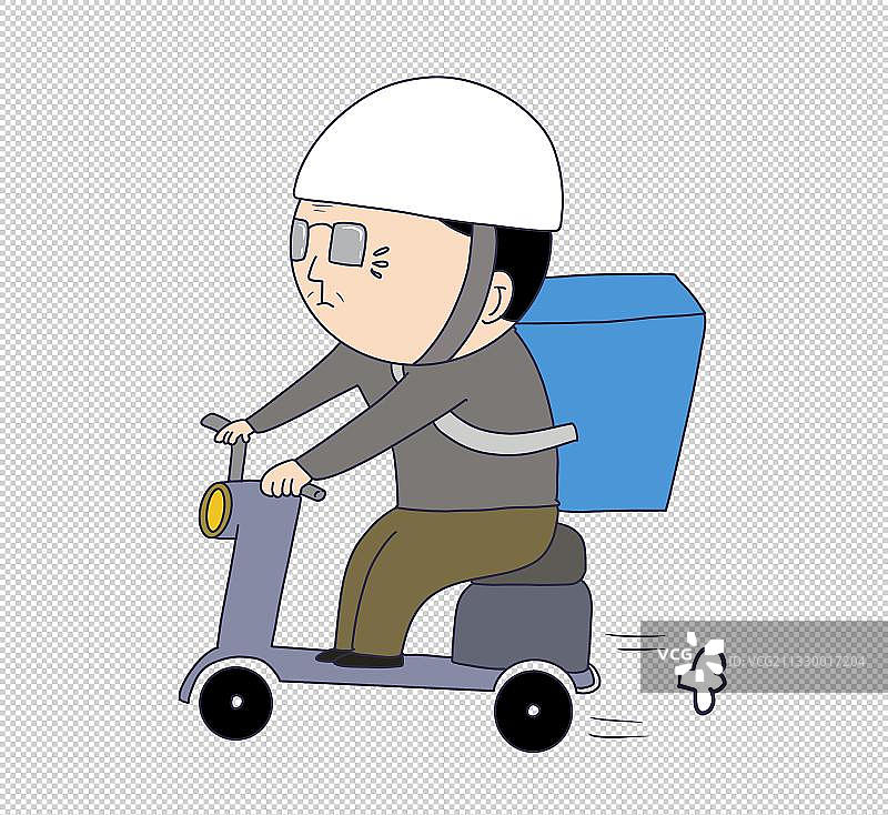 元素：快递员图片素材