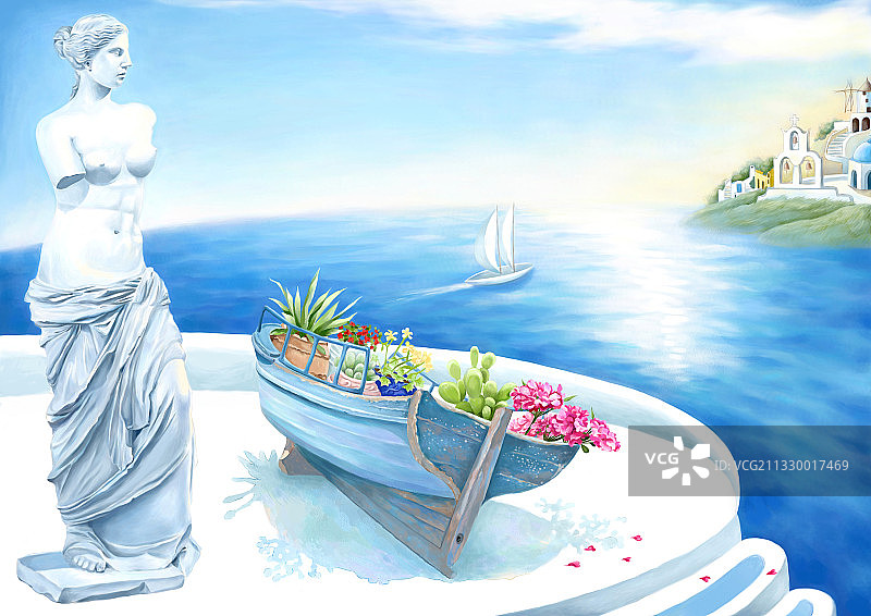 维纳斯小船图片素材