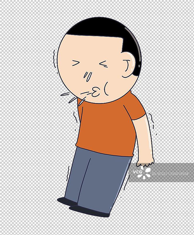 元素：打喷嚏的人物图片素材