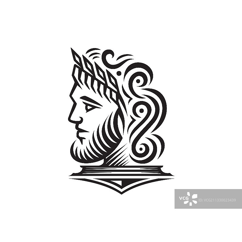 古希腊人物头像雕塑图片素材