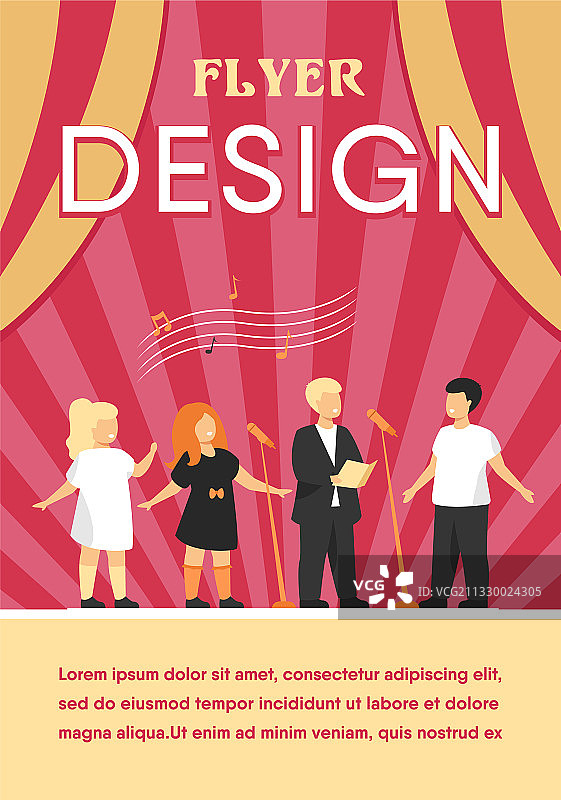 儿童合唱团在教堂里唱歌图片素材