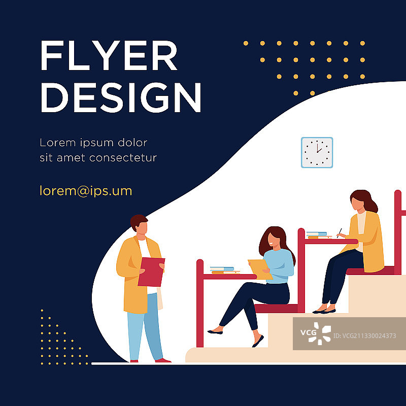 坐在教室课桌旁的大学生图片素材