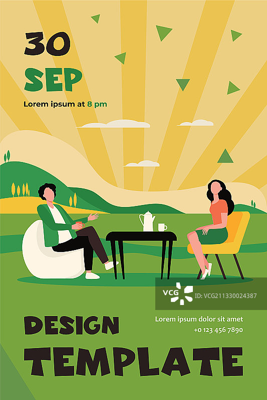 情侣在户外咖啡馆喝茶图片素材