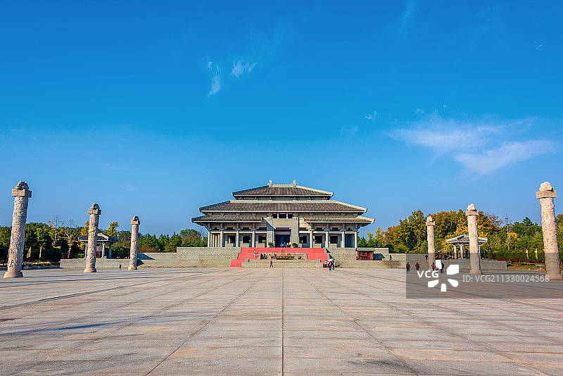 中国湖北随州炎帝故里炎帝神农大殿图片素材