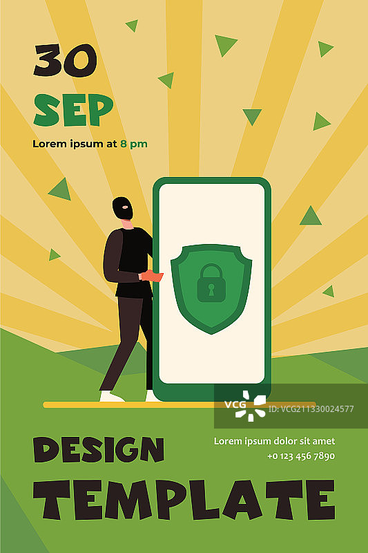 手机上的数据保护图片素材