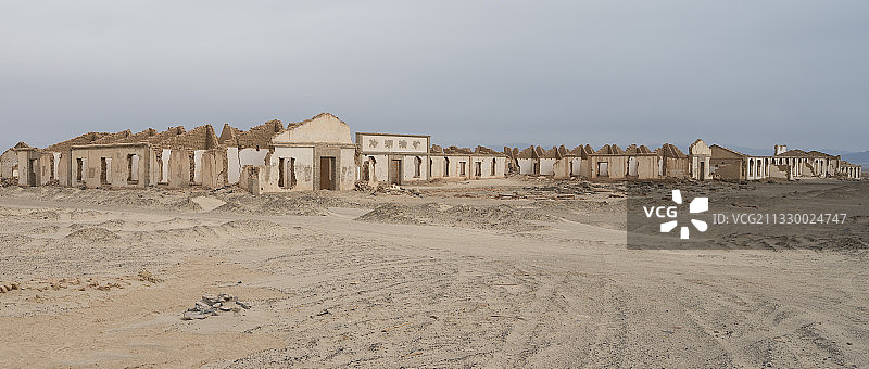 中国青海冷湖石油基地遗址图片素材