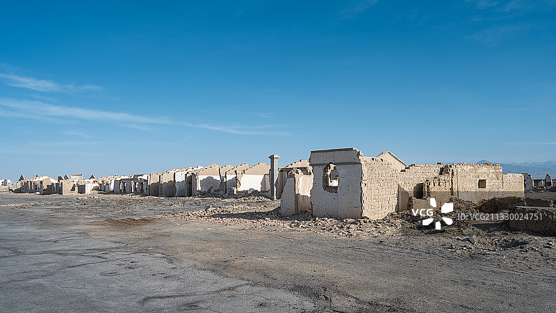 中国青海冷湖石油基地遗址图片素材