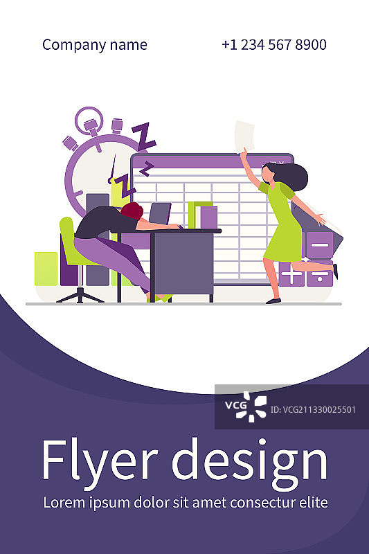 慵懒的办公室职员图片素材