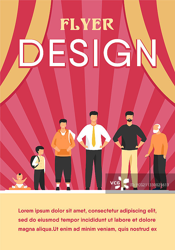 男人生命周期概念图片素材