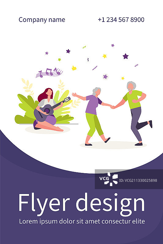 老夫妇在户外派对上跳舞图片素材