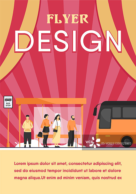 在公共汽车站等候公共交通工具的乘客图片素材