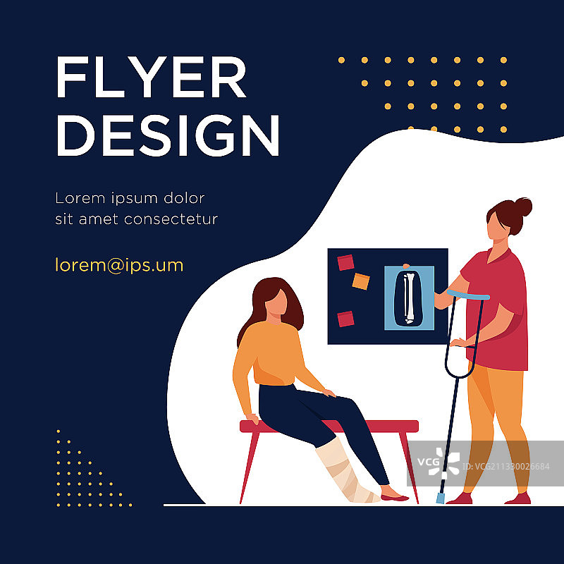 腿部骨折石膏固定的女人图片素材