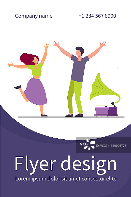 年轻夫妇享受复古派对图片素材