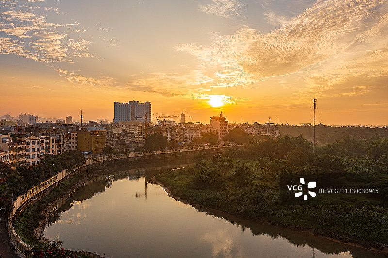 广西口岸城市东兴图片素材