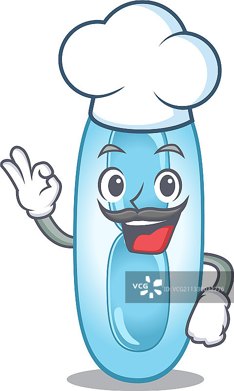 有才华的肺炎克雷伯菌厨师卡通形象图片素材