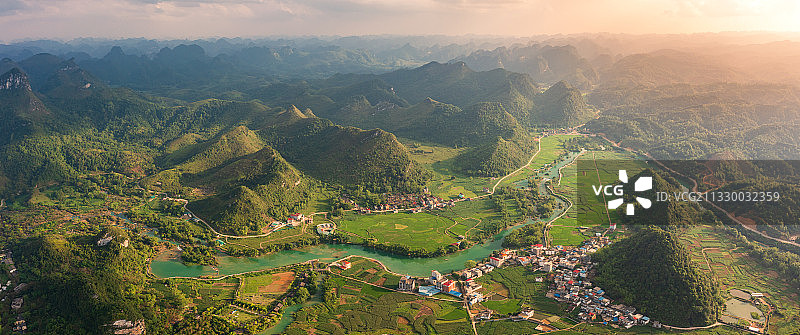 广西大新硕龙中越边境风光图片素材