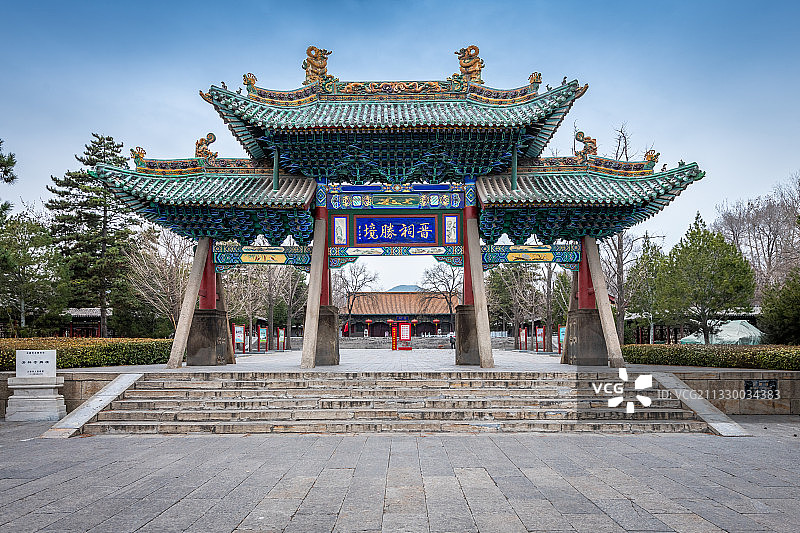 山西省太原市晋源区晋祠镇中国晋祠图片素材