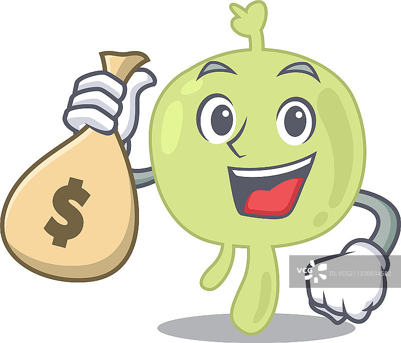 富裕淋巴结吉祥物设计图片素材